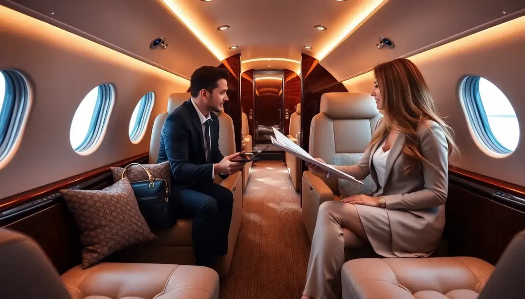The New Wave of Luxury: Personal Services Redefined A fashion consultant discussing custom designs with a client.