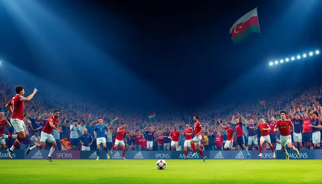 Elegance and Drama: Top 10 Unforgettable World Cup Moments Collage showcasing iconic World Cup moments, merging dynamic football action and celebrating fans.